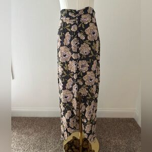 Leith High Low Maxi Women's Floral Elastic Waist Skirt Size XS
